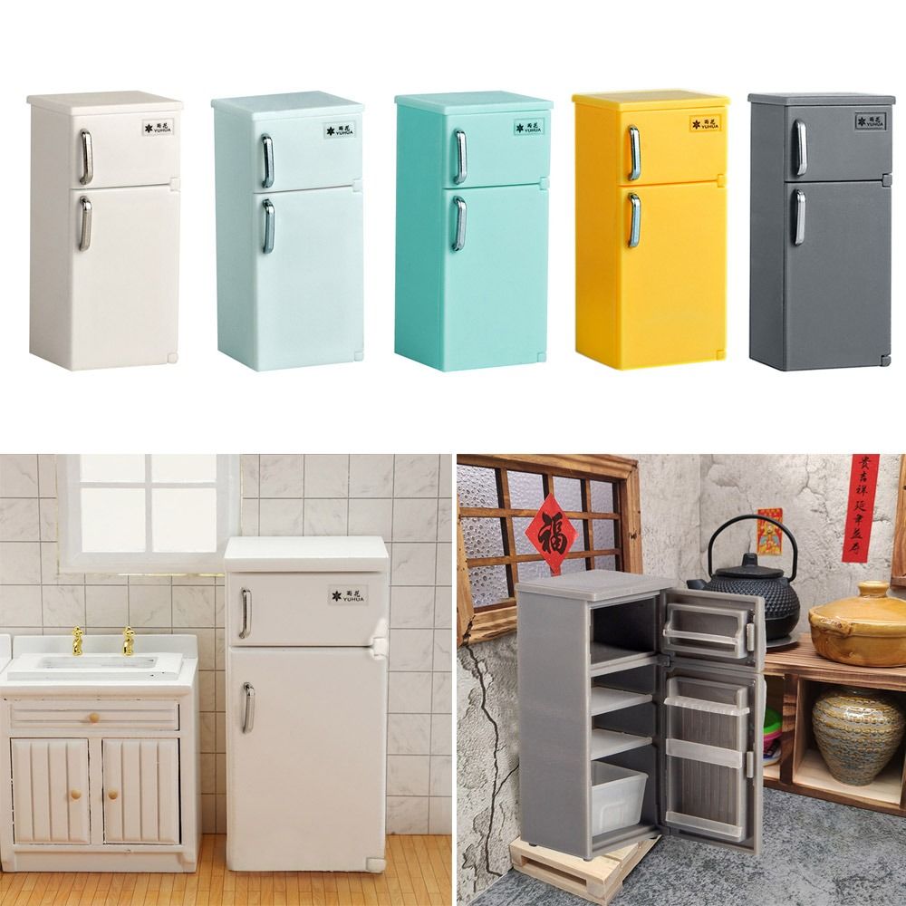 Kitchen Appliances List - Model Kulkas Plastik Miniatur 1:24 Multiwarna