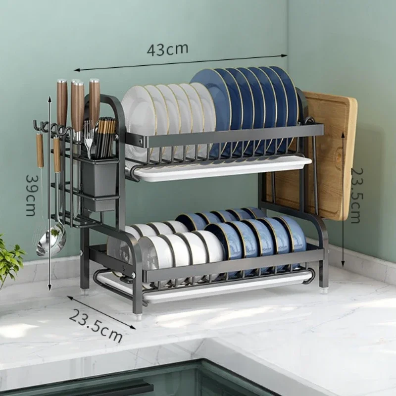 Kitchen Appliances Storage - Rak Pengering Piring 2 Tingkat dari
