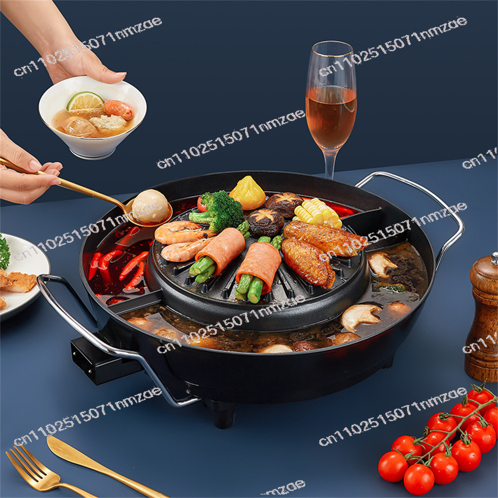 Hot Pot Electric - Panci Listrik Indoor dengan Grill, Wajan