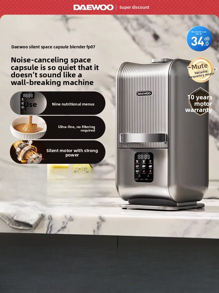 Soy Milk Maker - Blender rumah Daewoo, otomatis sepenuhnya, model