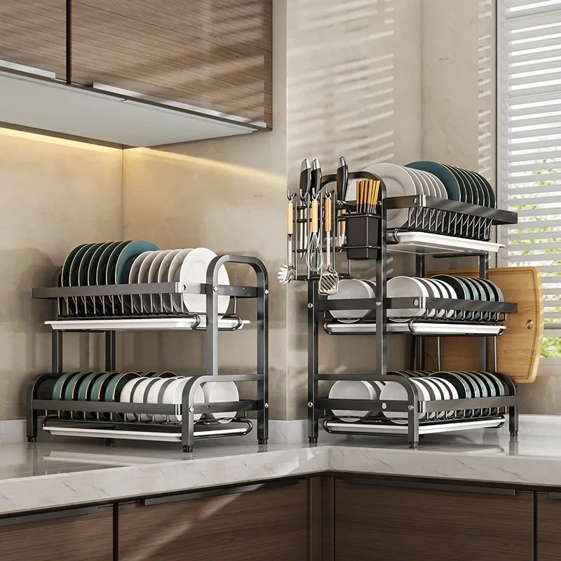 Rak Pengering Piring 2 Tingkat - Kitchen Appliances Storage ulasan dan harga