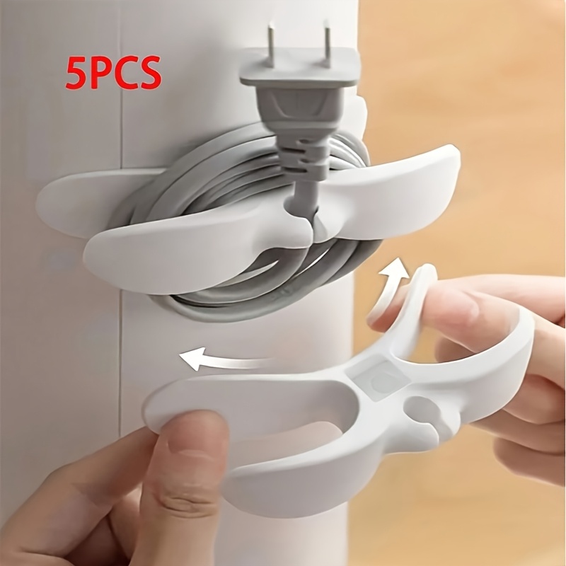 5 pengatur kabel plastik putih - Kitchen Appliances Storage ulasan dan harga